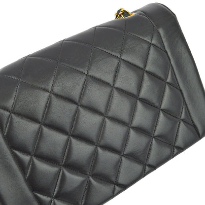 Chanel Black Lambskin Medium Diana Shoulder Bag