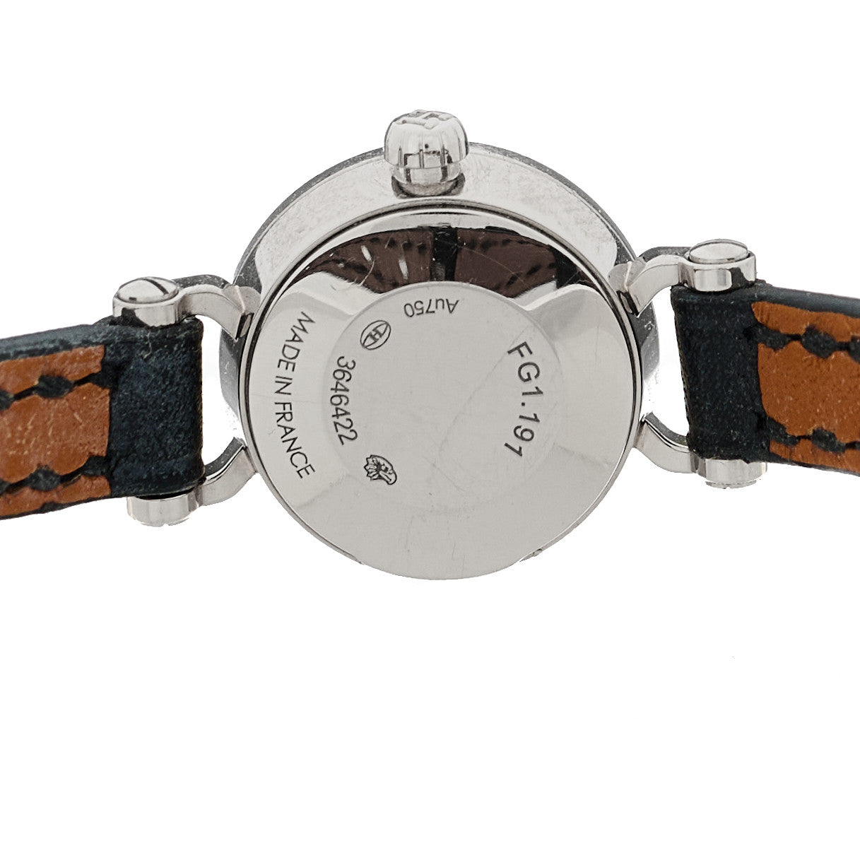 18K White Gold Barenia Diamond 16mm Faubourg Quartz Watch Noir