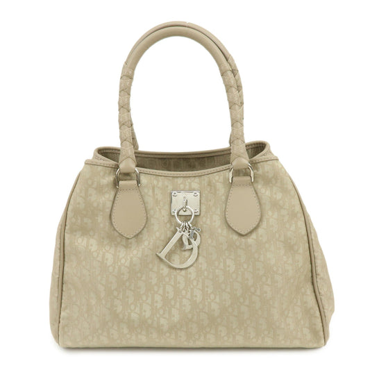 Christian Dior Romantic Trotter Pvc Leather Hand Tote Bag Beige