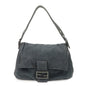 FENDI Mamma Baguette Zucca Cotton Shoulder Bag Gray 26325
