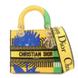 Christian Dior Canvas Lady D Lite 2Way Hand Bag Multicolor Yellow