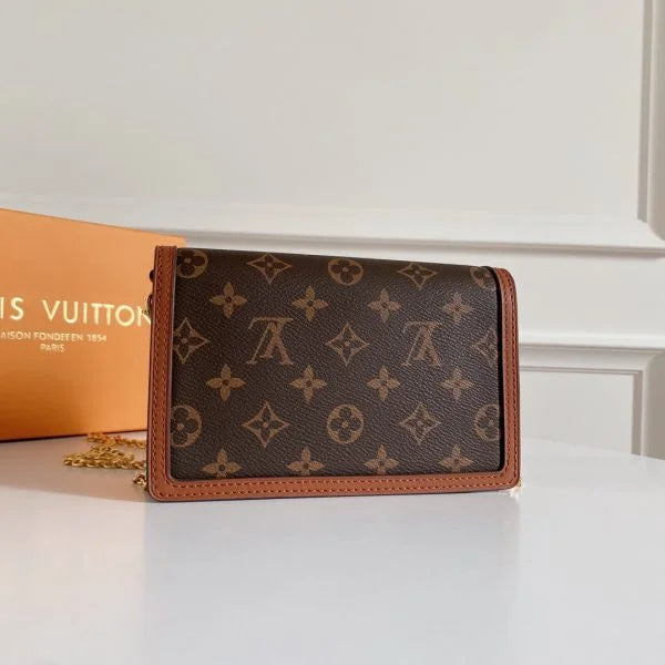 Louis Vuitton Dauphine Chain Wallet For Women