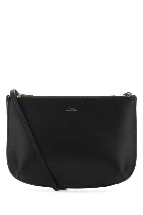 A.P.C. Woman Black Leather Sarah Crossbody Bag