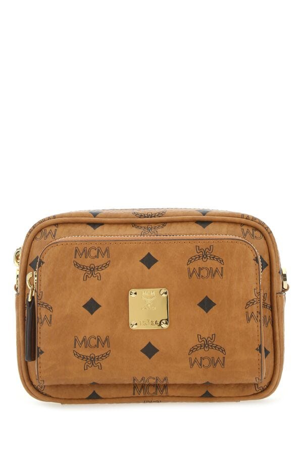 Mcm Unisex Printed Fabric Small Klassik Crossbody Bag