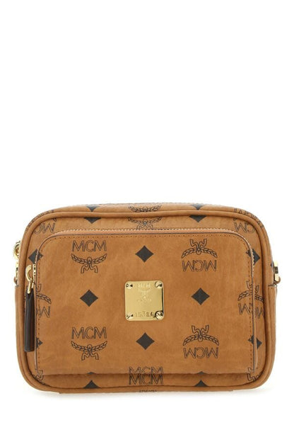 Mcm Unisex Printed Fabric Small Klassik Crossbody Bag