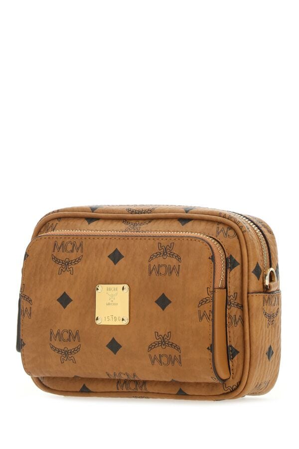 Mcm Unisex Printed Fabric Small Klassik Crossbody Bag