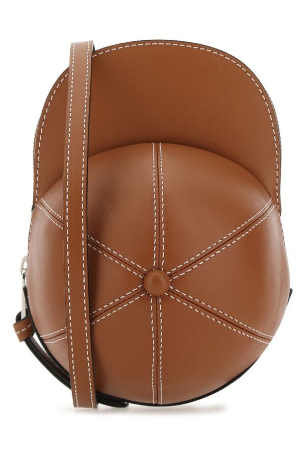Jw Anderson Man Caramel Leather Medium Cap Crossbody Bag