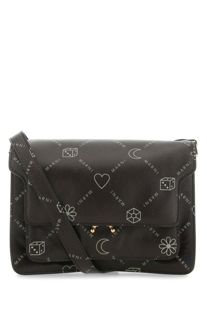 Marni Woman Printed Leather Medium Trunk Soft Crossbody Bag