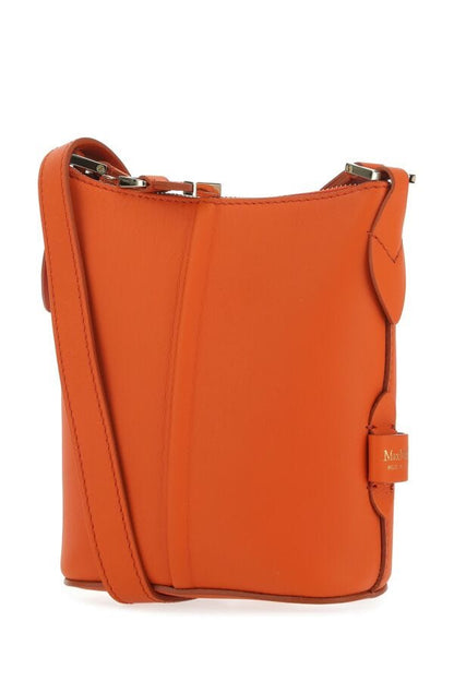 Max Mara Woman Orange Leather Riviers Crossbody Bag