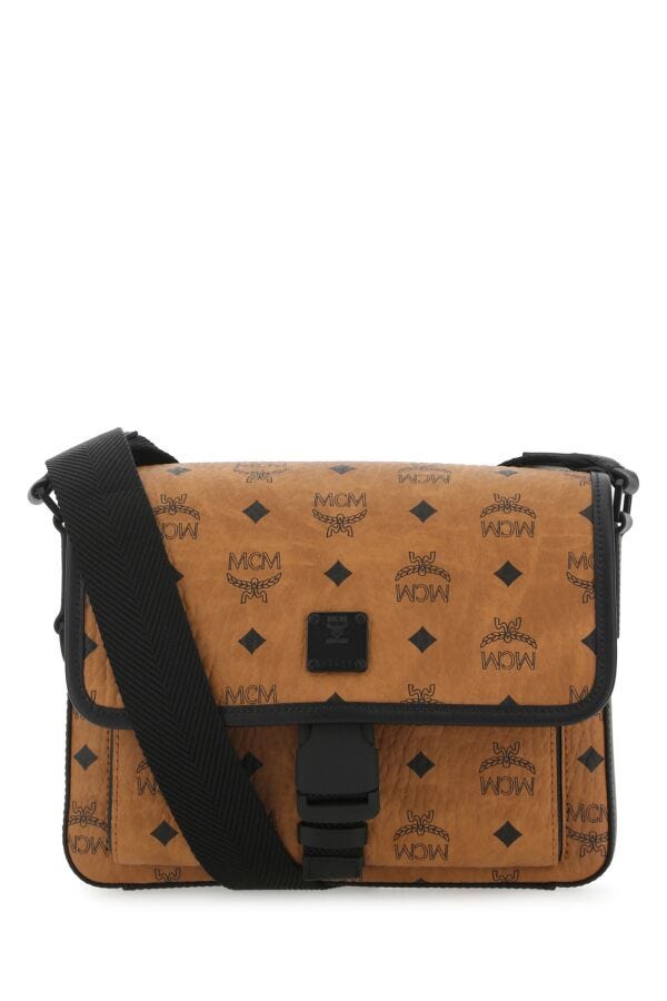 Mcm Unisex Printed Canvas Klassik Crossbody Bag
