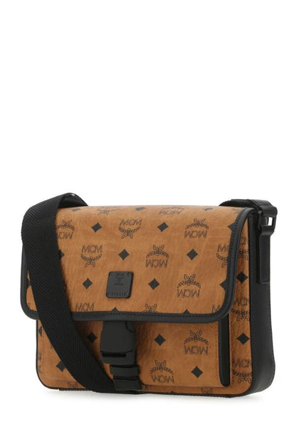 Mcm Unisex Printed Canvas Klassik Crossbody Bag