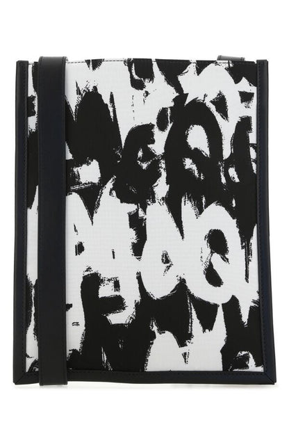 Alexander Mcqueen Man Printed Nylon Crossbody Bag