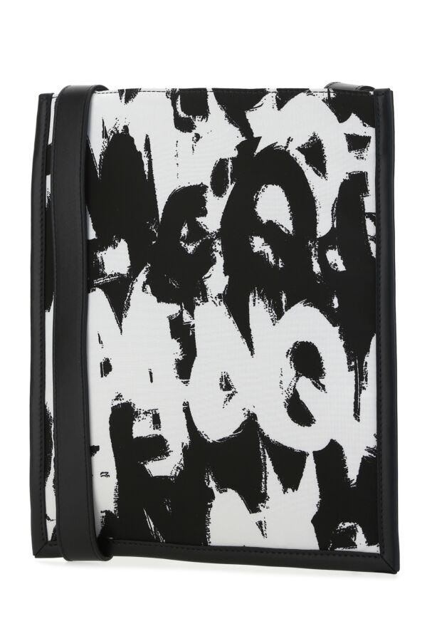 Alexander Mcqueen Man Printed Nylon Crossbody Bag
