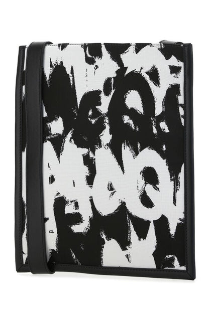 Alexander Mcqueen Man Printed Nylon Crossbody Bag