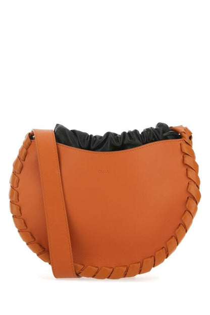 Chloe Woman Dark Orange Leather Small Mate Crossbody Bag