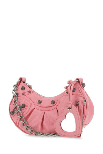 Balenciaga Woman Pink Nappa Leather Le Cagole Xs Crossbody Bag
