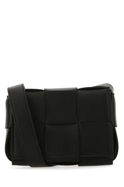 Bottega Veneta Woman Black Nappa Leather Candy Cassette Crossbody Bag