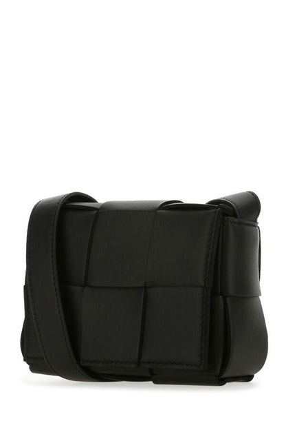 Bottega Veneta Woman Black Nappa Leather Candy Cassette Crossbody Bag