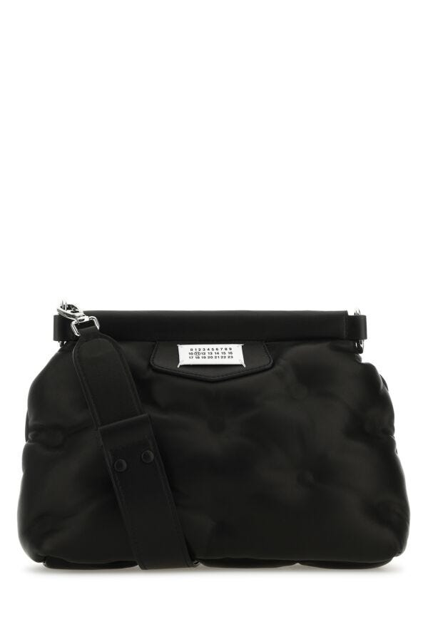 Maison Margiela Woman Black Nappa Leather Small Glam Slam Classique Crossbody Bag