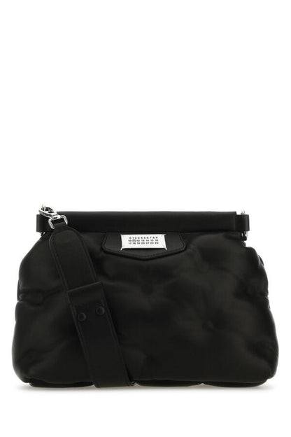 Maison Margiela Woman Black Nappa Leather Small Glam Slam Classique Crossbody Bag