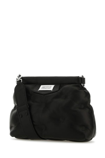 Maison Margiela Woman Black Nappa Leather Small Glam Slam Classique Crossbody Bag