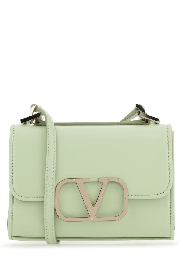 Valentino Garavani Woman Pastel Green Vlogo Crossbody Bag