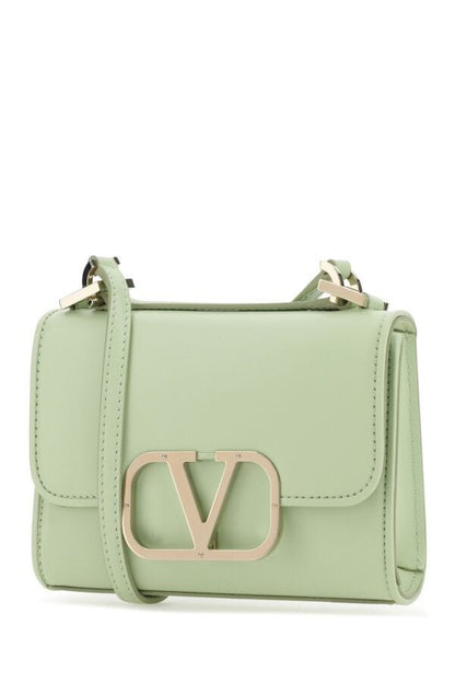 Valentino Garavani Woman Pastel Green Vlogo Crossbody Bag