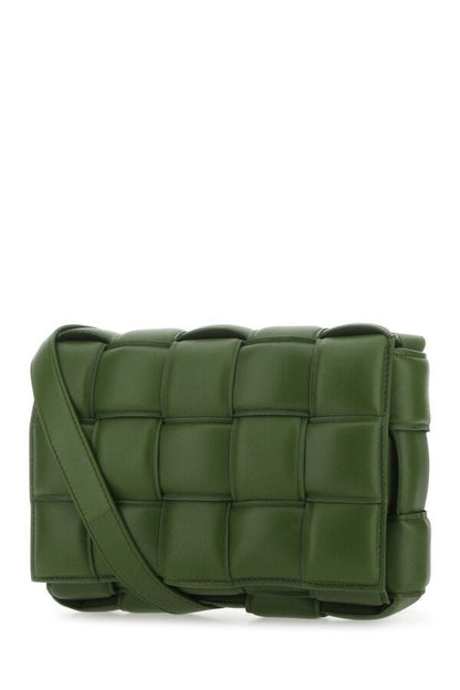 Bottega Veneta Woman Military Green Nappa Leather Small Padded Cassette Crossbody Bag