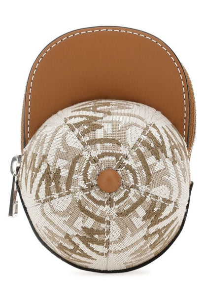 Jw Anderson Man Two-Tone Canvas And Leather Nano Cap Crossbody Bag