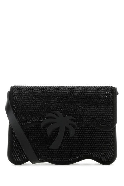Palm Angels Woman Embellished Suede Palm Beach Crossbody Bag