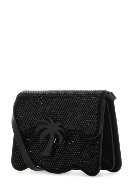 Palm Angels Woman Embellished Suede Palm Beach Crossbody Bag