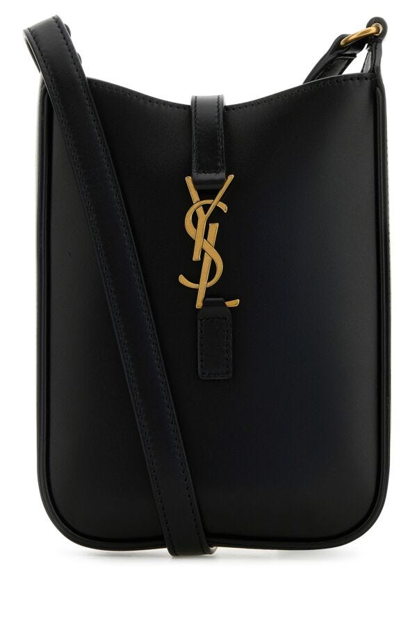 Saint Laurent Woman Black Leather Le 5 à 7 Crossbody Bag