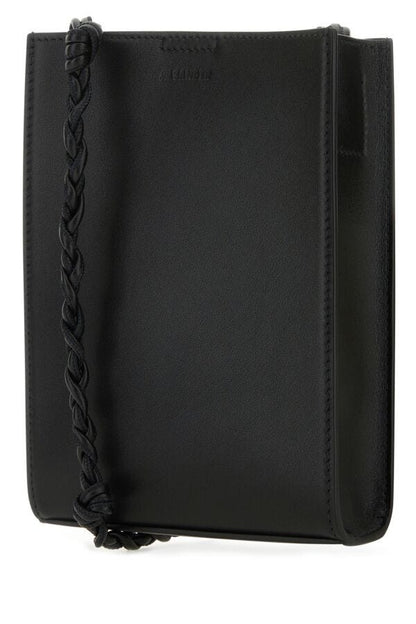Jil Sander Man Black Leather Small Tangle Crossbody Bag