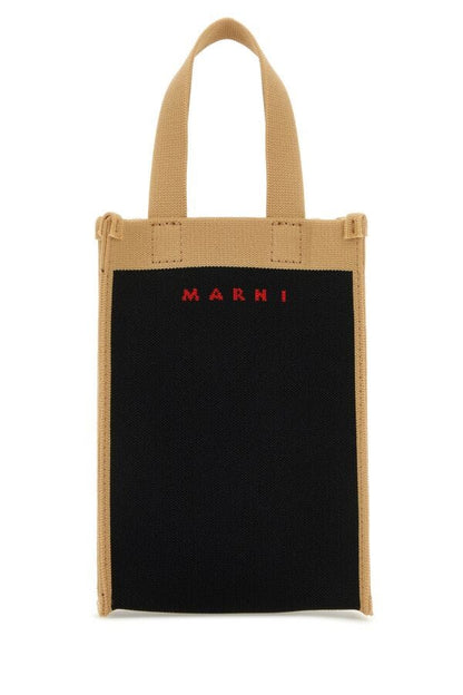 Marni Man Two-Tone Jacquard Mini Crossbody Bag