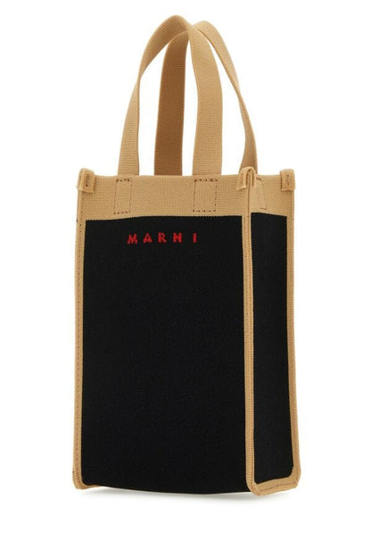 Marni Man Two-Tone Jacquard Mini Crossbody Bag