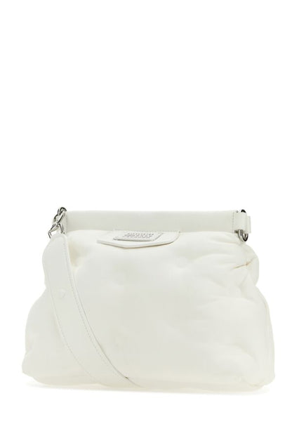 Maison Margiela Woman White Nappa Leather Small Glam Slam Classique Crossbody Bag