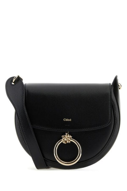 Chloe Woman Black Leather Small Arlene Crossbody Bag