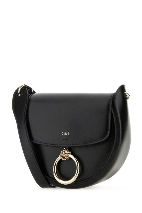 Chloe Woman Black Leather Small Arlene Crossbody Bag