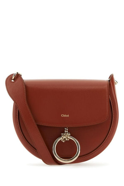 Chloe Woman Brick Leather Small Arlene Crossbody Bag