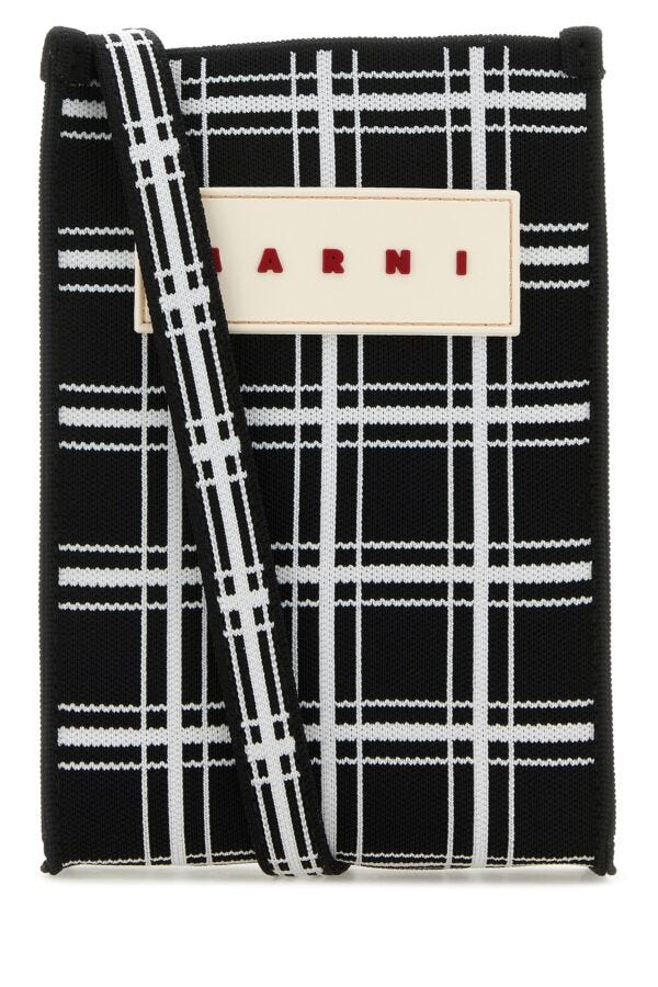 Marni Woman Embroidered Fabric Crossbody Bag