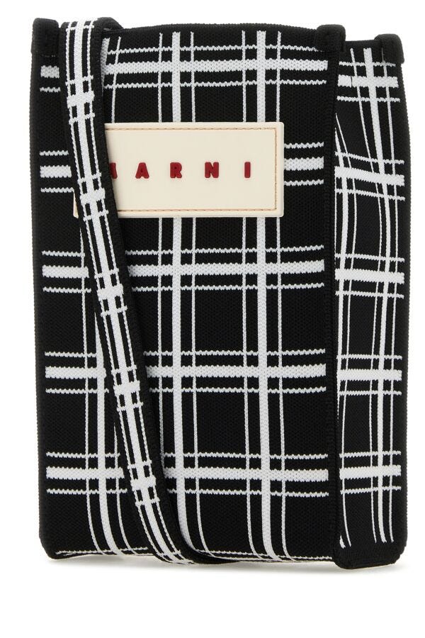 Marni Woman Embroidered Fabric Crossbody Bag