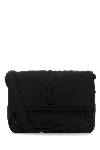 Saint Laurent Man Black Nylon Niki Crossbody Bag