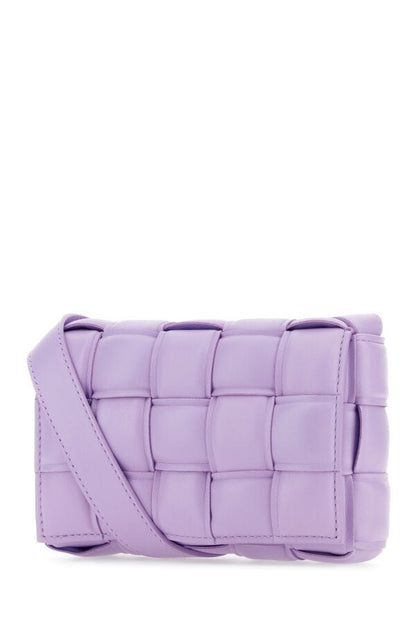 Bottega Veneta Woman Lilac Nappa Leather Small Padded Cassette Crossbody Bag