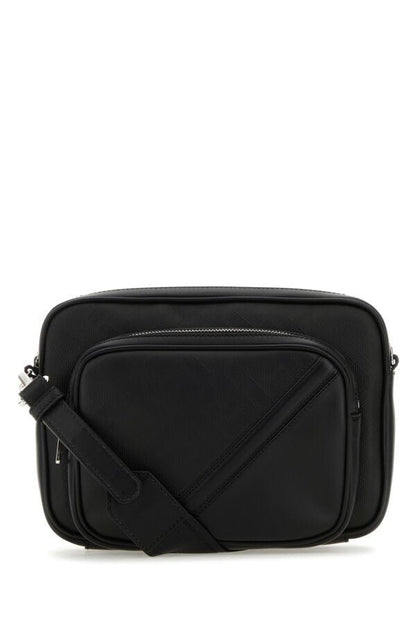Fendi Man Black Leather Camera Case Duo Fendi Crossbody Bag