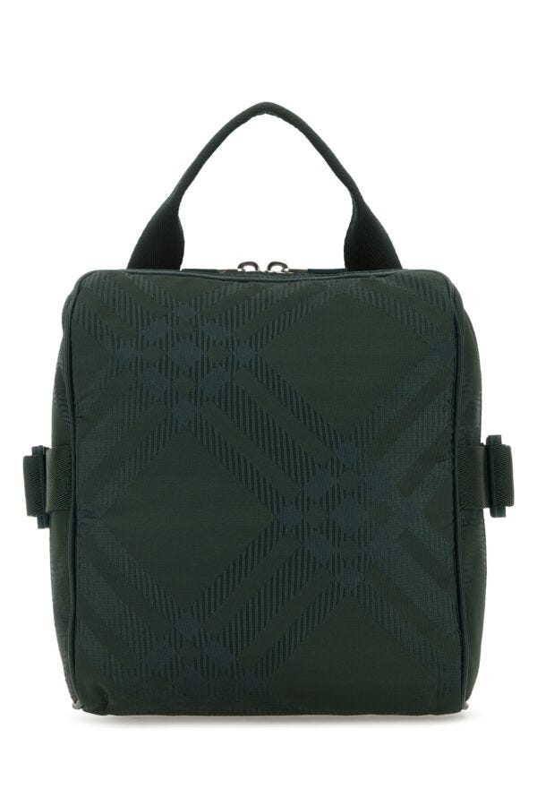 Burberry Man Bottle Green Fabric Crossbody Bag