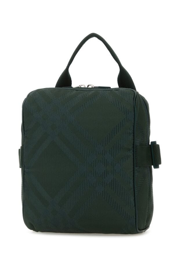 Burberry Man Bottle Green Fabric Crossbody Bag