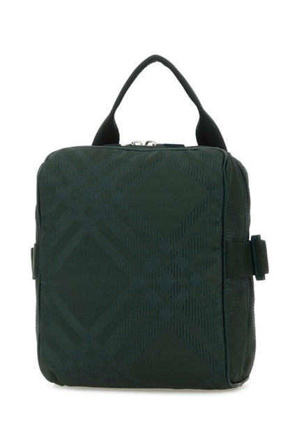 Burberry Man Bottle Green Fabric Crossbody Bag