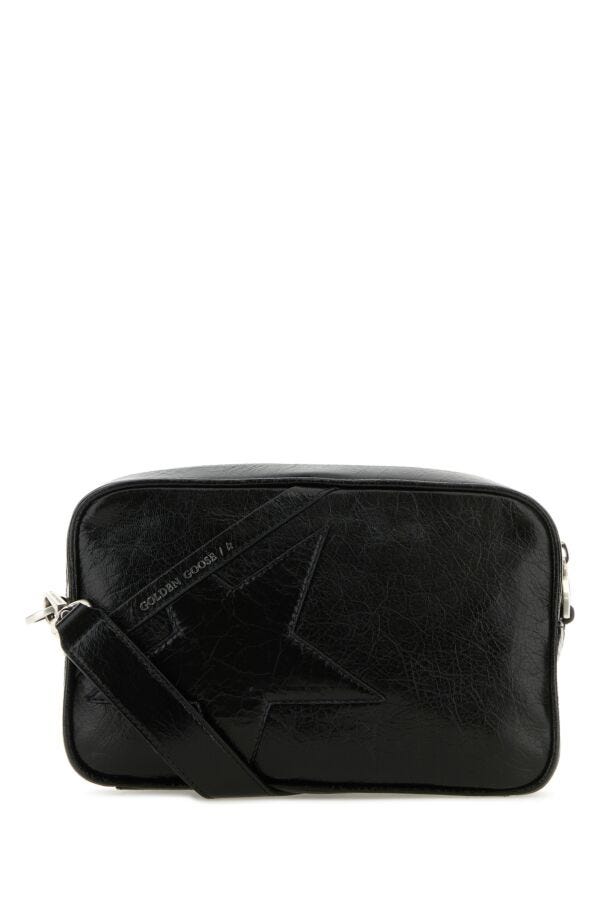 Golden Goose Deluxe Brand Woman Black Leather Star Crossbody Bag