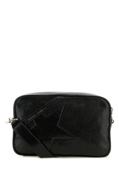 Golden Goose Deluxe Brand Woman Black Leather Star Crossbody Bag