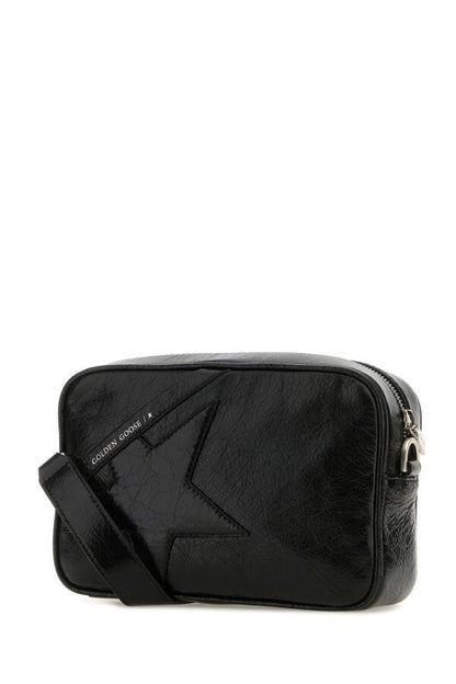 Golden Goose Deluxe Brand Woman Black Leather Star Crossbody Bag
